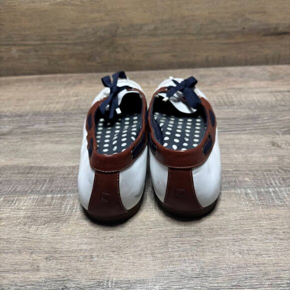 Sperry Top Sider Chandler White Leather Flats Women's Size 11 - Picture 3 of 7